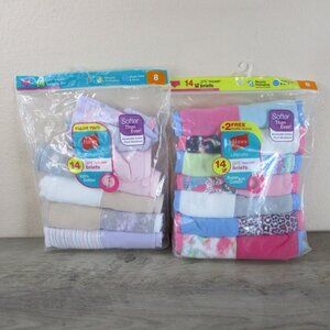 2 PKS Hanes Ultimate Girl's Size 8 Tagless Brief Underwear Panty 24 Pairs